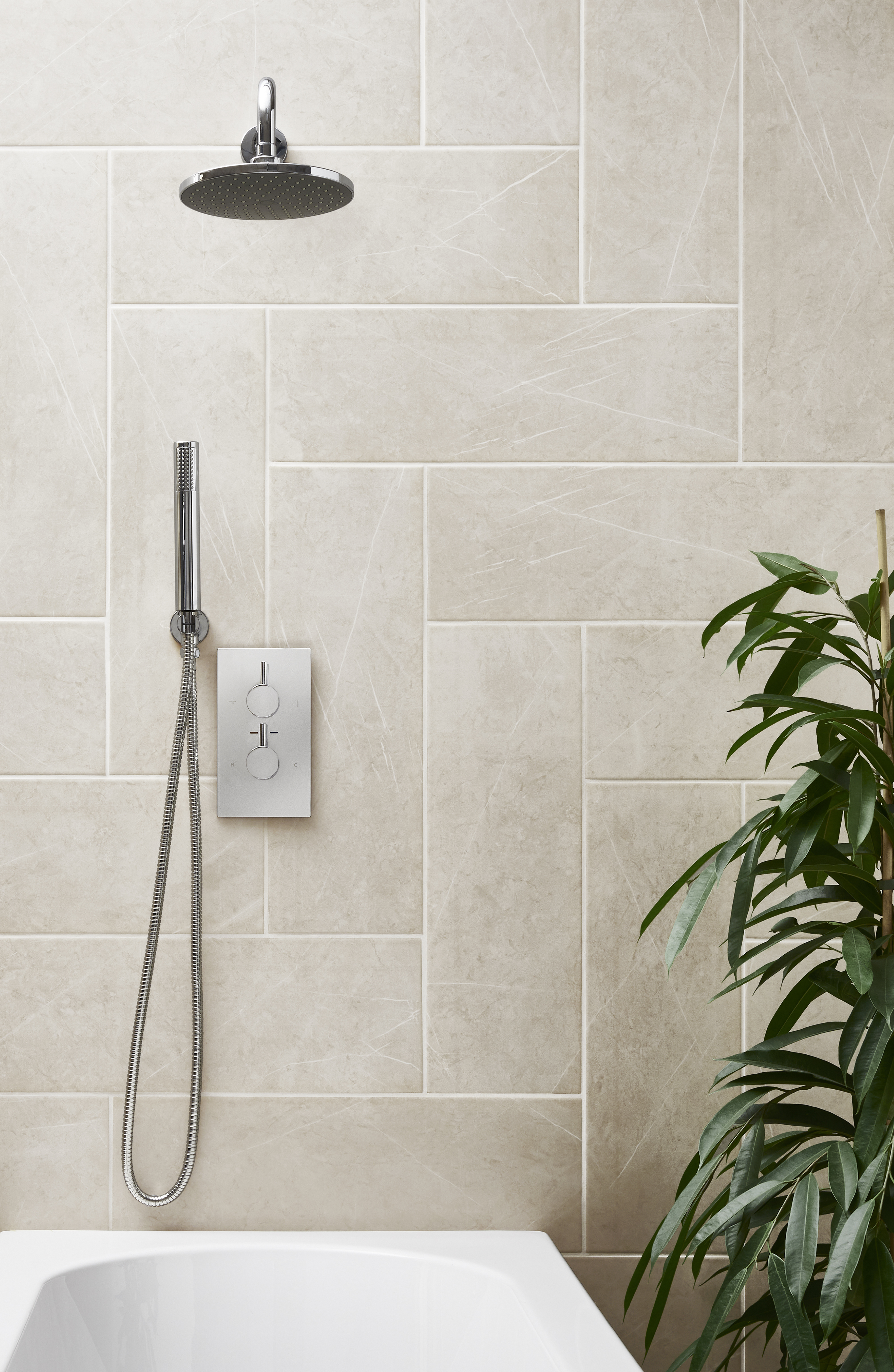 Manzila Silver Stone Effect Tiles